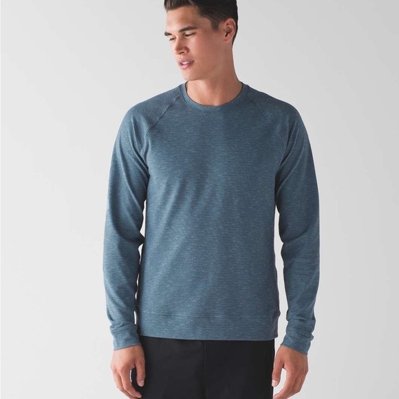 Lululemon Slitstream Long Sleeve CrewLuon Pique Iron Blue Mercury